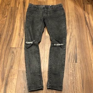 Men’s Black Wash Skinny Jeans